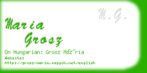 maria grosz business card